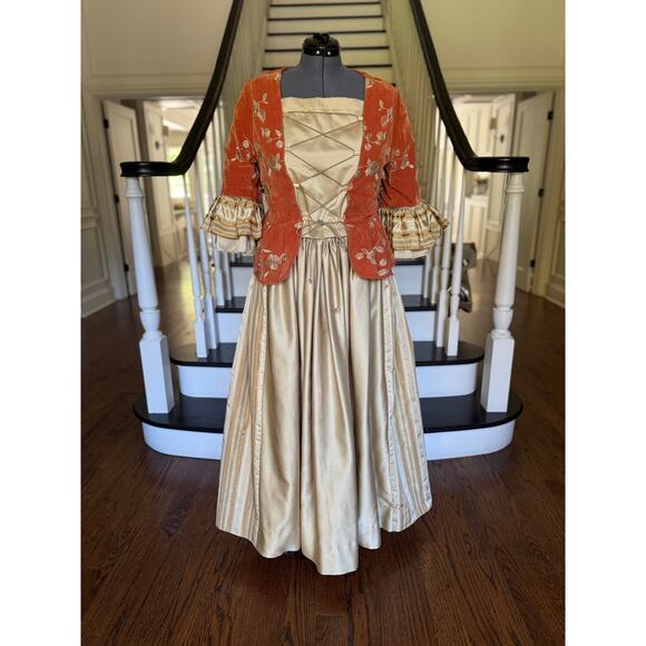 Handmade Colonial Hamilton Women Costume Cosplay LARP History Bounding Outlander - Picture 3 of 9